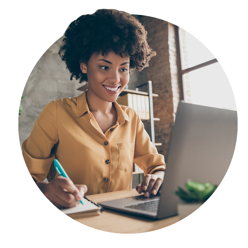 Person using eLearning for compliance