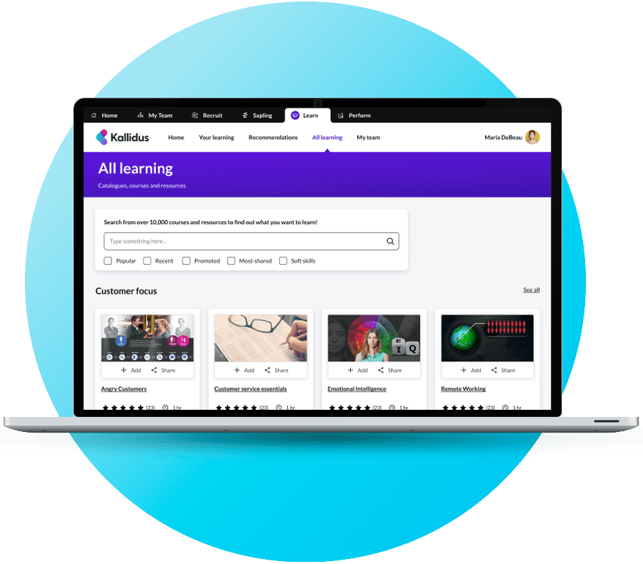 Decorative image of Learn on laptop mock-up