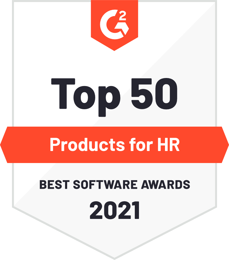 G2 top 50 HR software awards badge