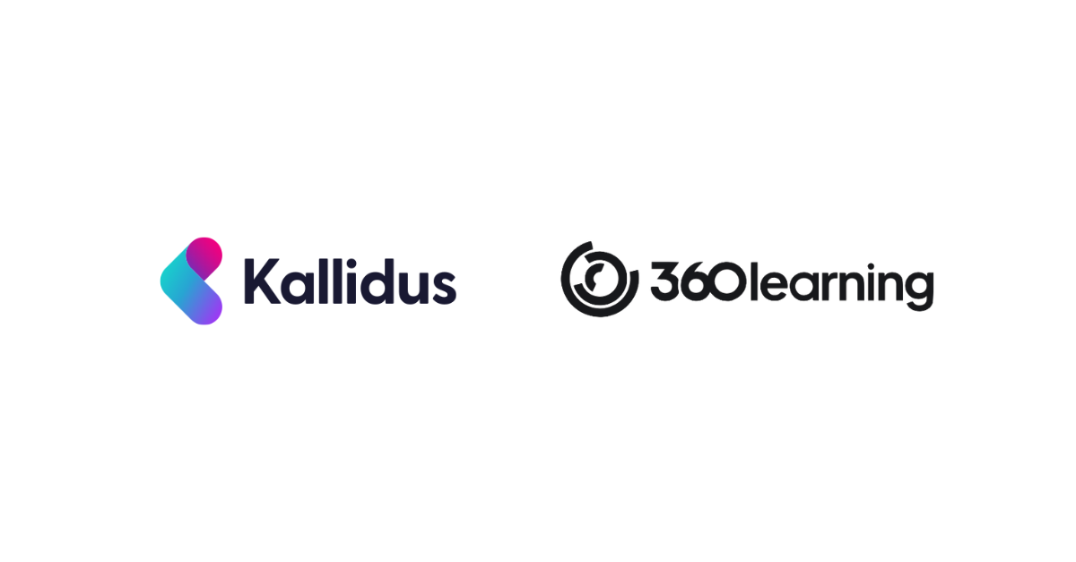 kallidus logo and 360learning logo