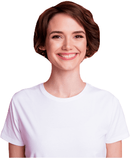Transparent image of a woman smiling wearing a white t-shirt Transparent image of a woman smiling wearing a white t-shirt